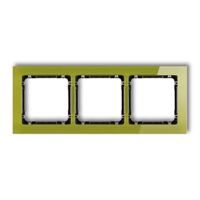 "DECO Ramka potrójna - efekt szkła (ramka zielona