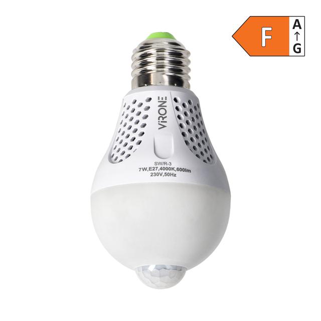 NAMIB LED PIR 7W A60 żarówka z PIR 7W 600lm 4000K SW/R-3 ORNO