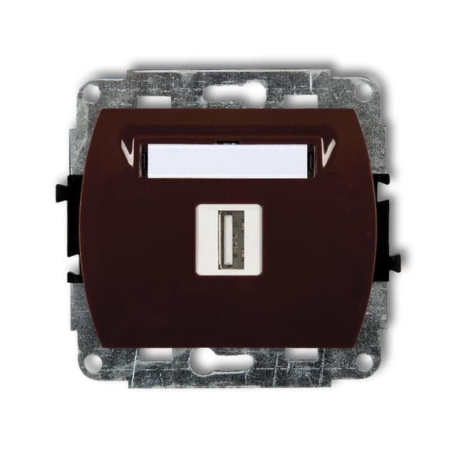 TREND Mechanizm gniazda pojedynczego USB A-A 3.0 brązowy