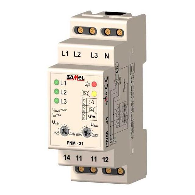 PRZEKAŹNIK NAPIĘCIOWY 3-FAZOWY 230/400V AC TYP: PNM-31