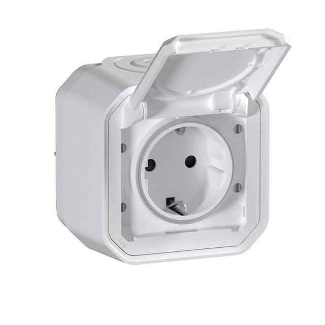 NOWE PLEXO - GN. SCHUKO 2P+Z ZACISKI ŚRUB KOMPLET NATYNKOWY 16A-250V BIAŁE 069771L LEGRAND