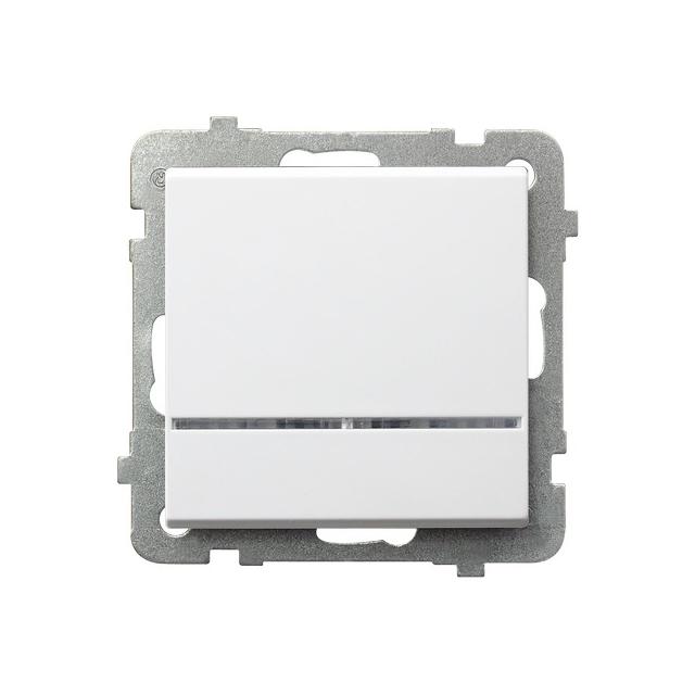 SONATA Łącznik kontrolny z podświetleniem niebieskim - kolor biały mat