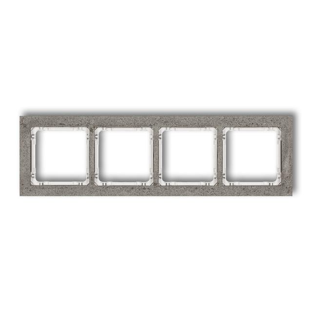 "DECO Ramka poczwórna - beton (ramka: ciemnoszary