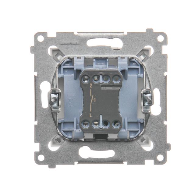 Simon 54 Przycisk pojedynczy zwierny bez piktogramu 16A z. śrub. biały