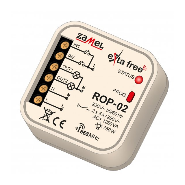 RADIOWY ODBIORNIK DOPUSZKOWY 2-KANAŁOWY TYP: ROP-02