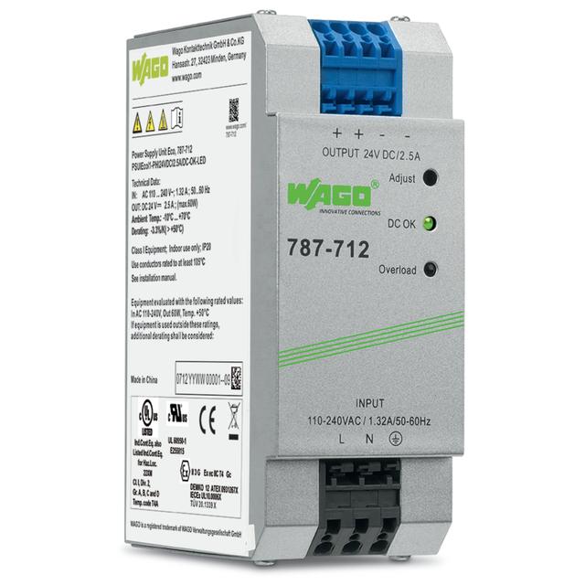 EPSITRON zasilacz ECO 24V DC 2,5A impulsowany po stronie pierwotnej WAGO
