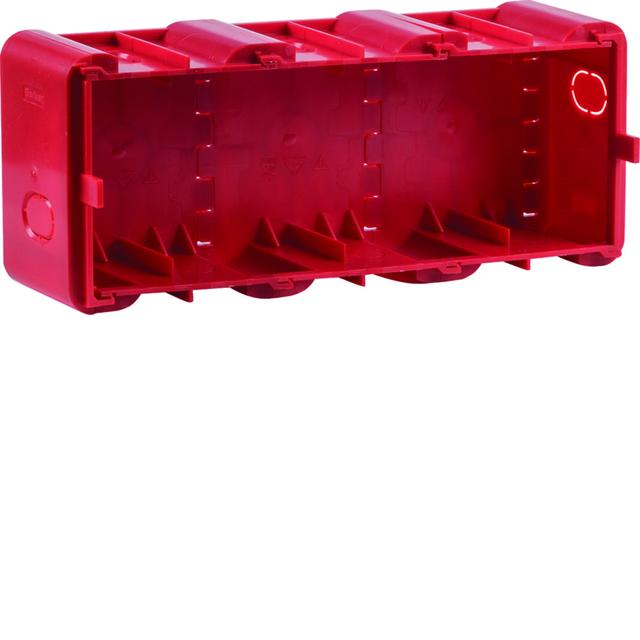 R.8 Puszka 3-krotna podtynkowa do montażu w ścianach litych, czerwona