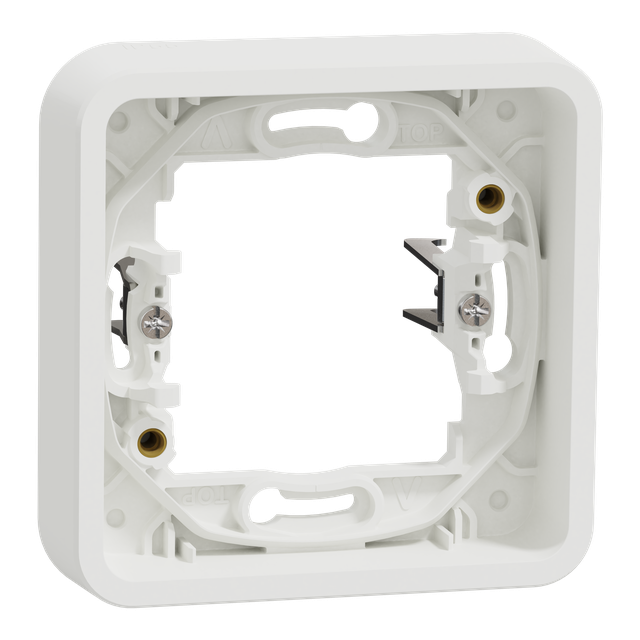 Mureva, podstawapodtynkowa pojedyncza z pazur, biała