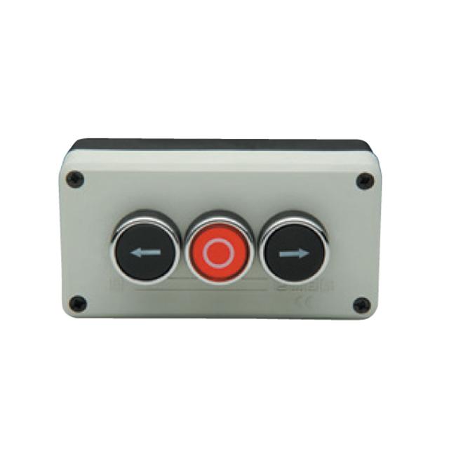 Kaseta czarno-szara, 3 przyciski kryte