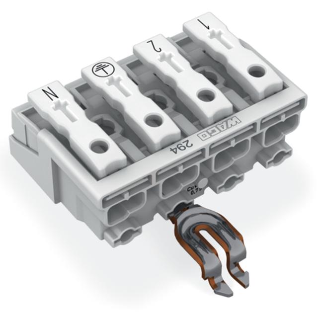 złączka zasilająca 4-biegunowa bez stopek ze stykiem PE