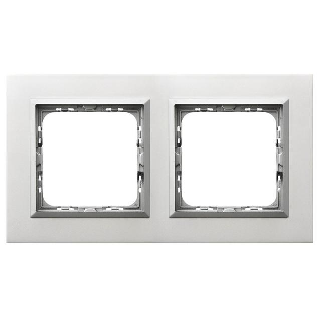 SONATA Ramka podwójna - kolor aluminium R-2RAC/35/38