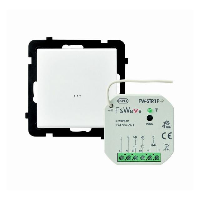 Zestaw łącznika bezprzewodowego do sterowania roletami, do systemu F&F - kolor biały