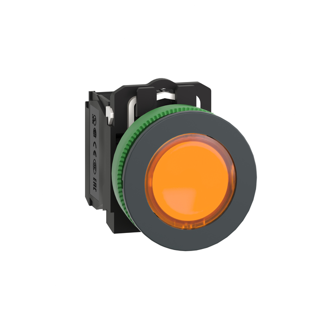 Harmony XB5 Antybakteryjny podświetlany przycisk płaski plastik pomarańczowy fi30 LED 110-12 XB5FW35G5 Schneider