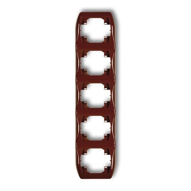 TREND Ramka pionowa pięciokrotna brązowa