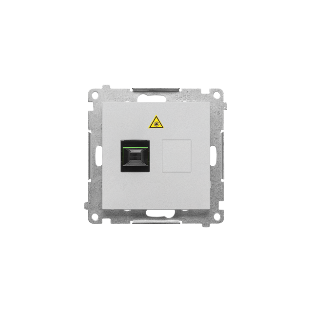 Simon 55 Gniazdo światłowodowe / optyczne pojedyncze SC/APC Aluminium mat