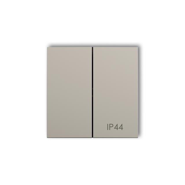 Klawisze podwójne do łączników IP44 ICON, MINI (komplet dwóch sztuk) taupe 60MKLH-2 KARLIK