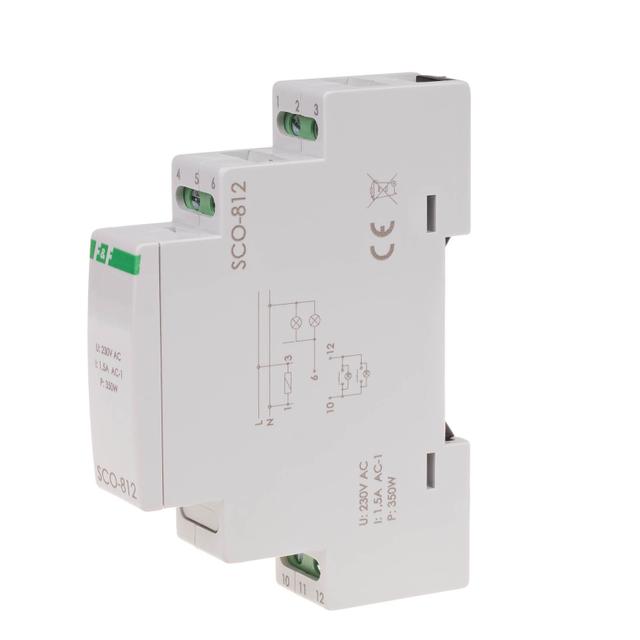 Ściemniacz oświetlenia montaż na szynie DIN zasilanie 230V AC 350W SCO-812 F&F