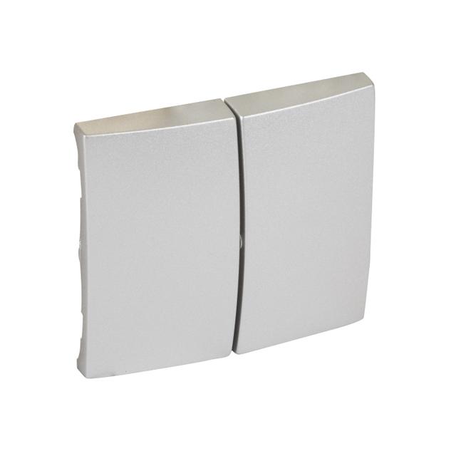 VALENA - KLAWISZ PODWÓJNY ALUMINIUM, Legrand
