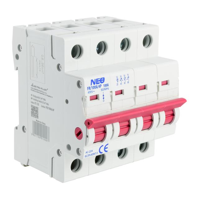 Rozłącznik DL 4P 100A FR/100A/4P biały 87.125 OPATÓWEK