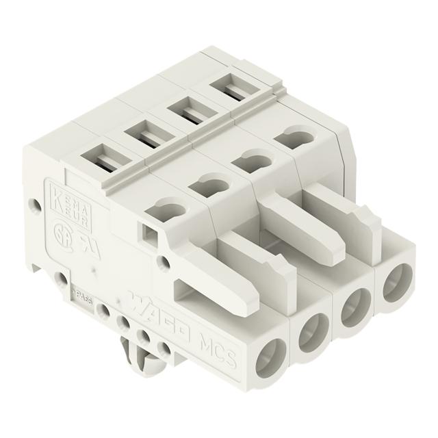 MCS-MIDI Classic gniazdo 4-bieg. j-szare raster 5 mm /100szt./ WAGO