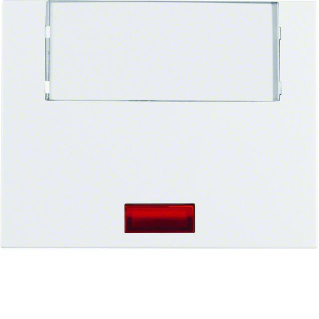 BERKER K.1 Klawisz z soczewką i dużym polem opisowym biały połysk 14967009 HAGER