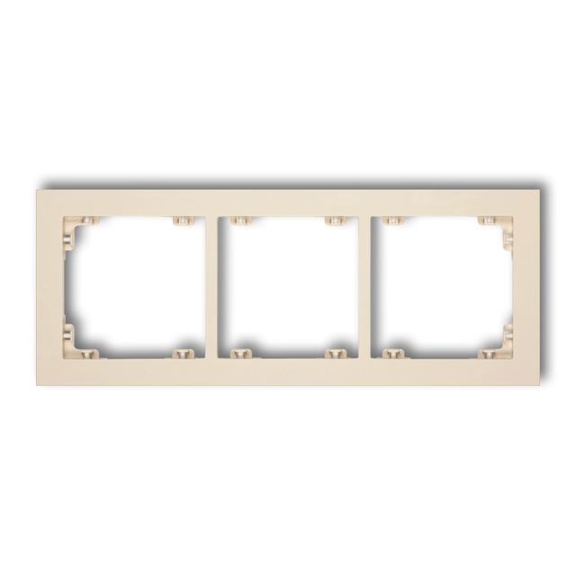 DECO Ramka uniwersalna potrójna z tworzywa beżowa