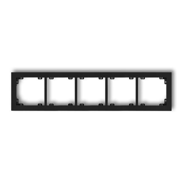DECO Ramka pięciokrotna z tworzywa czarny mat 12DR-5 KARLIK