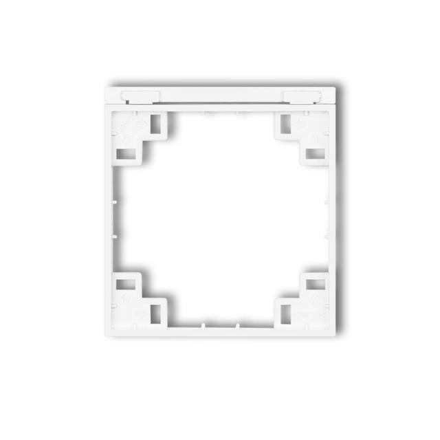 MINI SCHUKO Ramka pośrednia do gniazda bryzgoszczelnego z uziemieniem SCHUKO biały KARLIK