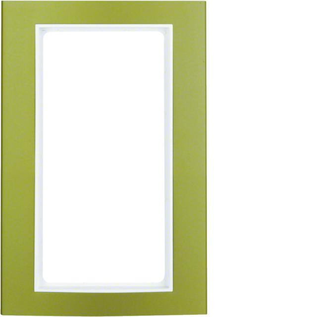 BERKER B.3 Ramka z dużym wycięciem aluminium złota/biała 13093046 HAGER