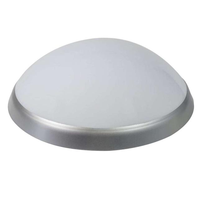 Oprawa ośw. PANTERA LED srebrny pierścień, klosz mleczny, biały  neutralny, radarowy czujnik ruchu,