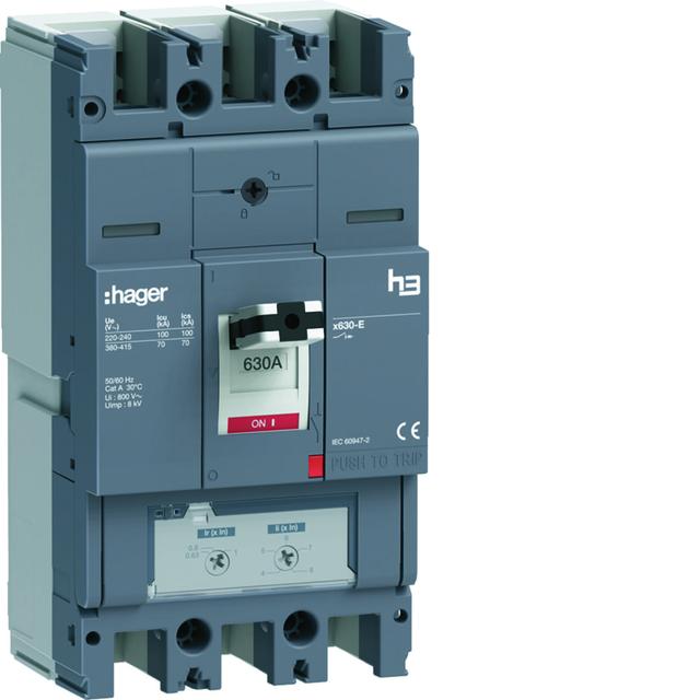 MCCB Wyłącznik mocy h3 x630 TM 3x630A 70kA HEJ630DE HAGER
