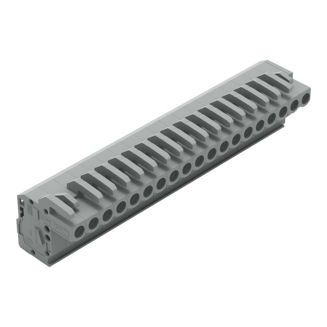 MCS-MIDI Classic gniazdo kątowe 19-bieg. szare raster 5 mm /10szt./ WAGO