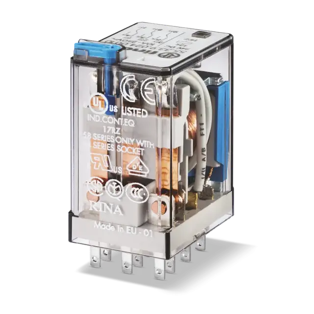 Miniaturowy przekaźnik przemysłowy 3 P; 10A; 12V DC; LED + dioda gaszeniowa