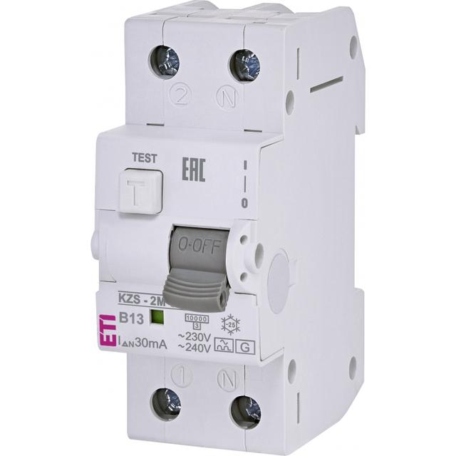 Wyłącznik różnicowonadprądowy KZS-2M 1P+N B13A 30mA typ G/KV 002174103 ETI