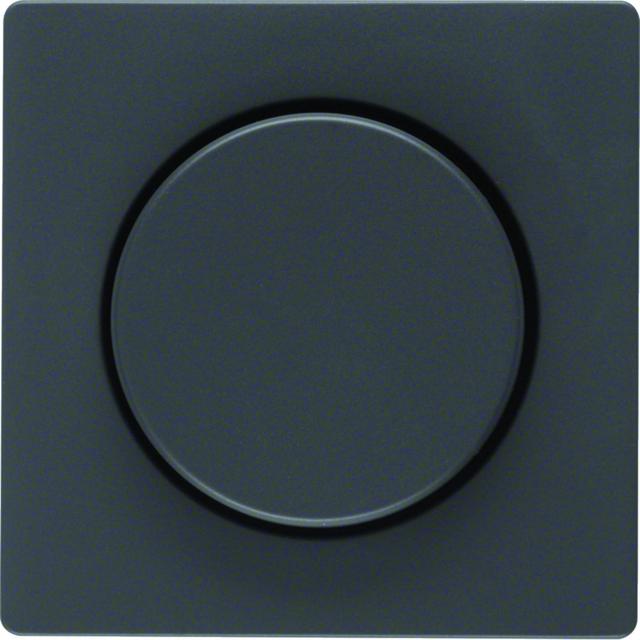 BERKER Q.x Płytka czołowa z pokrętłem Regulator do ściemniacza obrotowego antracyt aksamit lakierowa