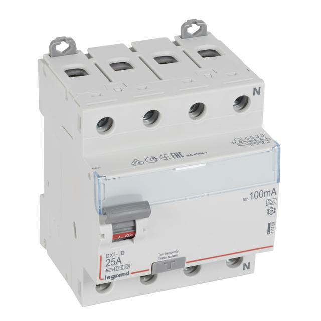 Wyłącznik Różnicowoprądowy P 304 4P 25A 100Ma Typa DX3 411769 LEGRAND