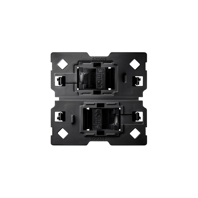 Simon 100 Gniazdo komputerowe 2x RJ45 kategoria 6 (mechanizm bez ramki montażowej) 10002544-039 KONTAKT