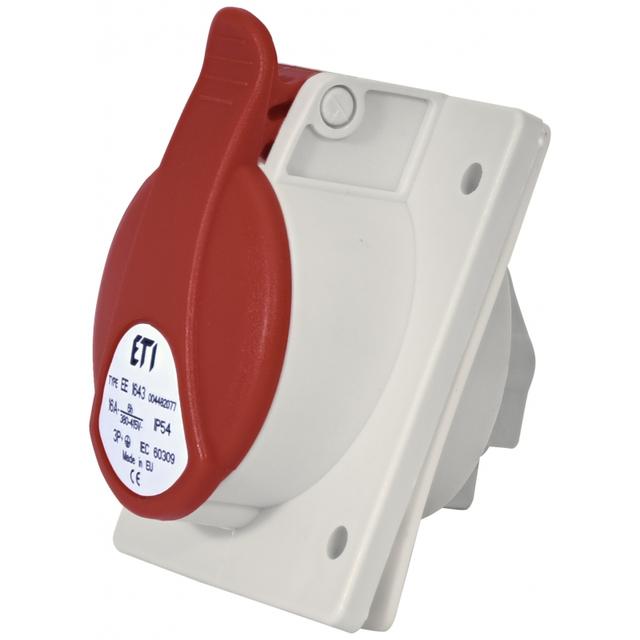 EE 1643 - 16A, 400V, 3P+PE, Gniazdo tablicowe, IP54