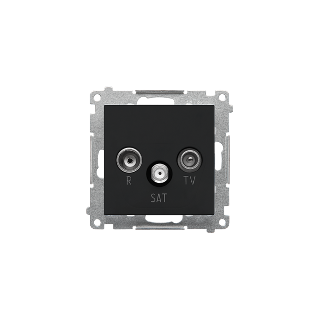 Simon 55 Gniazdo antenowe R-TV-SAT końcowe/zakończeniowe 1x Wejście: 5 MHz÷2,4 GHz Czarny mat