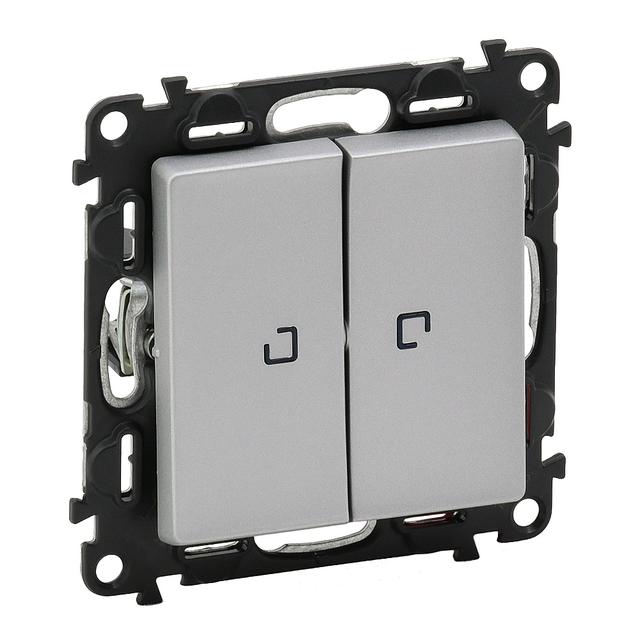 Valena Life Łącznik Schodowy Podwójny Podświetlany Aluminium 250 V 752309 LEGRAND