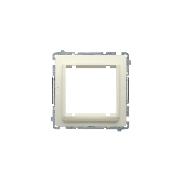 Simon Basic Adapter (przejściówka) na osprzęt standardu 45 × 45 mm. Montaż do puszki na łapki i wkręty beż BMA45M/12 KONTAKT