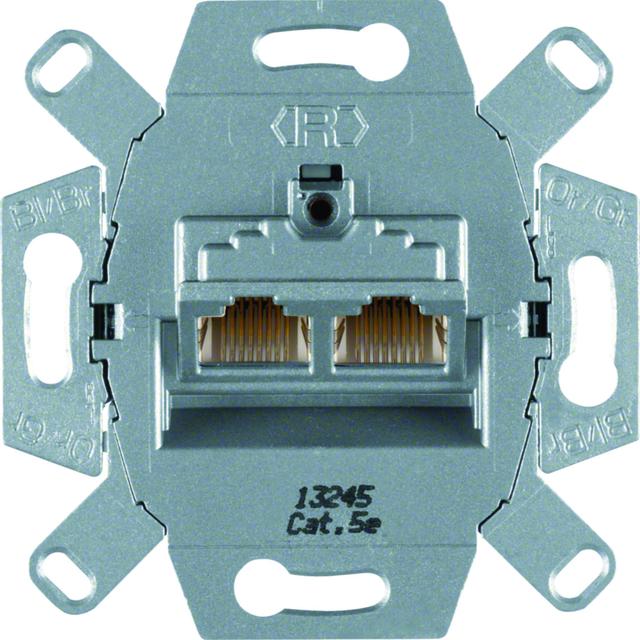BERKER one.platform Mechanizm gniazda komputerowego UAE podwójna (RJ45) ekranowane kat. 5e 534555 HA