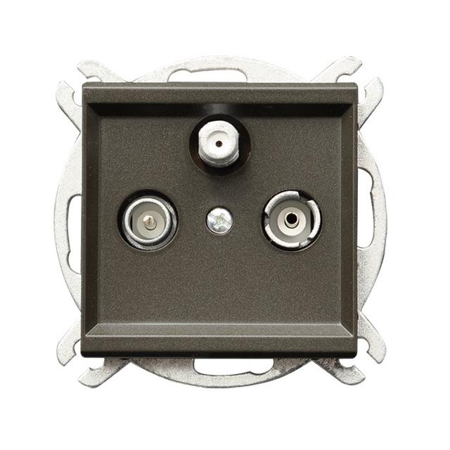 SONATA Gniazdo RTV-SAT końcowe - kolor czekoladowy metalik