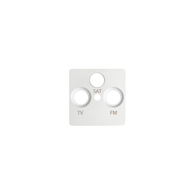 Simon 82 Pokrywa gniazda R-TV-SAT biała