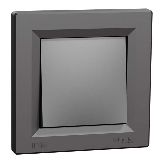 Asfora, łącznik schodowy, IP44, z ramką, antracyt
