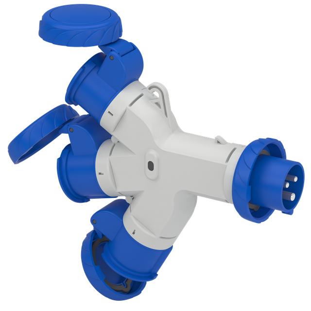 Adapter wtyczka + 3 gniazda IP67