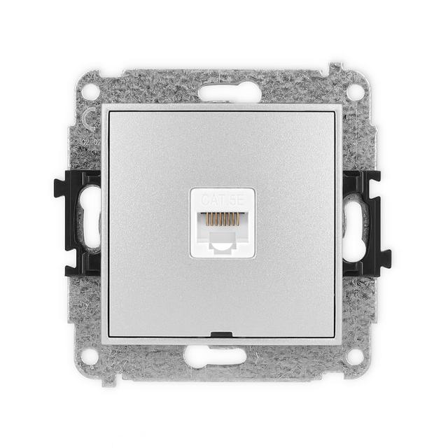 ICON Mechanizm gniazda komputerowego pojedynczego 1xRJ45, kat. 5e, 8-stykowy, bez pola opisowego bia