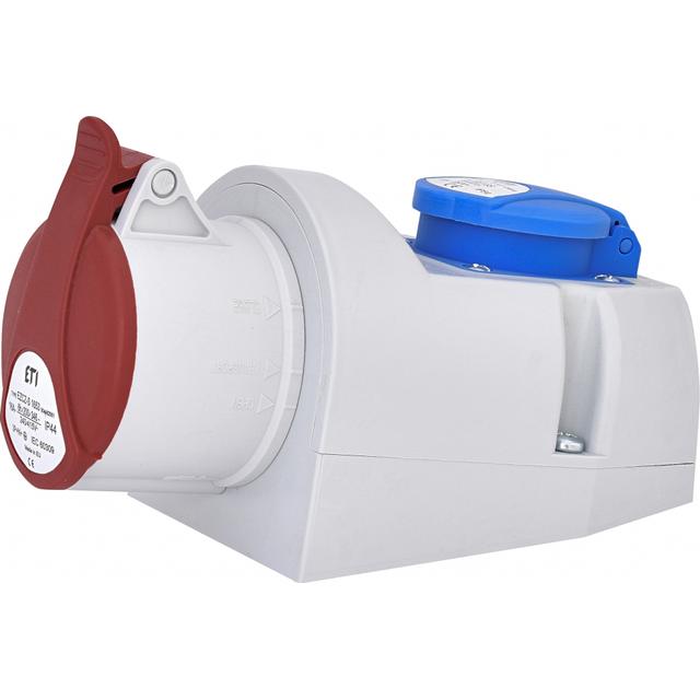 16A 400V/230V Gniazdo kombi 3P+N+PE plus EE 16S Schuko IP44 EZCZ -S 1653 004482051 ETI