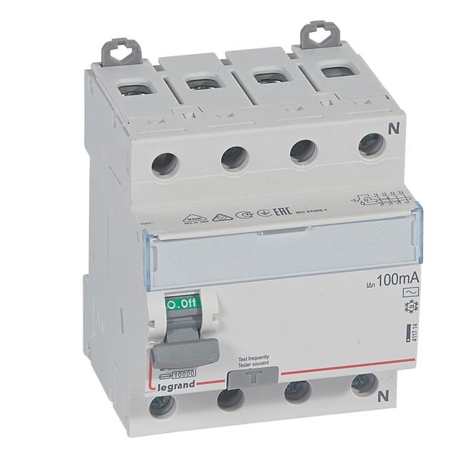 Wyłącznik Różnicowoprądowy P 304 4P 63A 100Ma Typ AC DX3 411714 LEGRAND