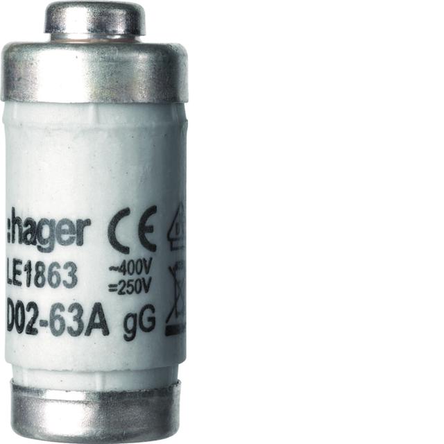 Wkładka topikowa D02 gG 63A 400VAC LE1863 HAGER